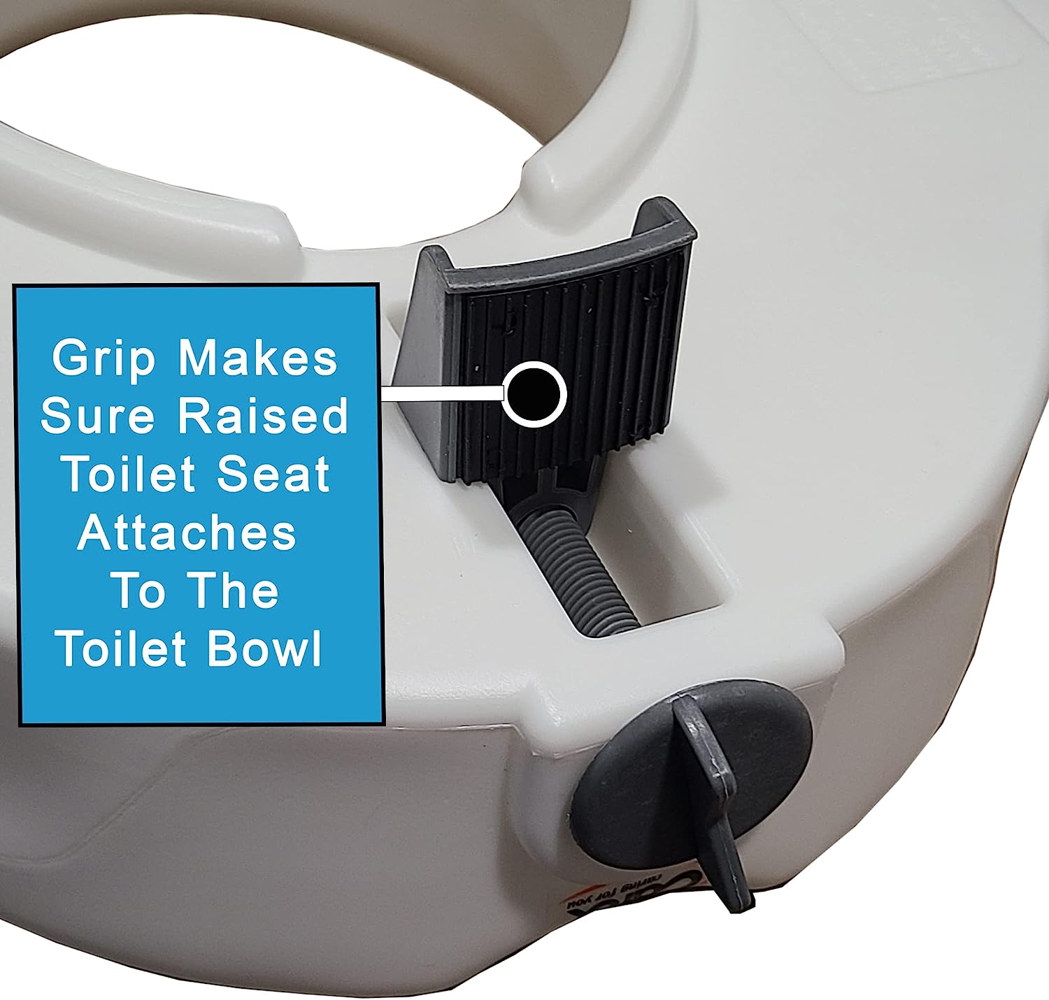Carex Classics Raised Toilet Seat With Armrests - Image 4
