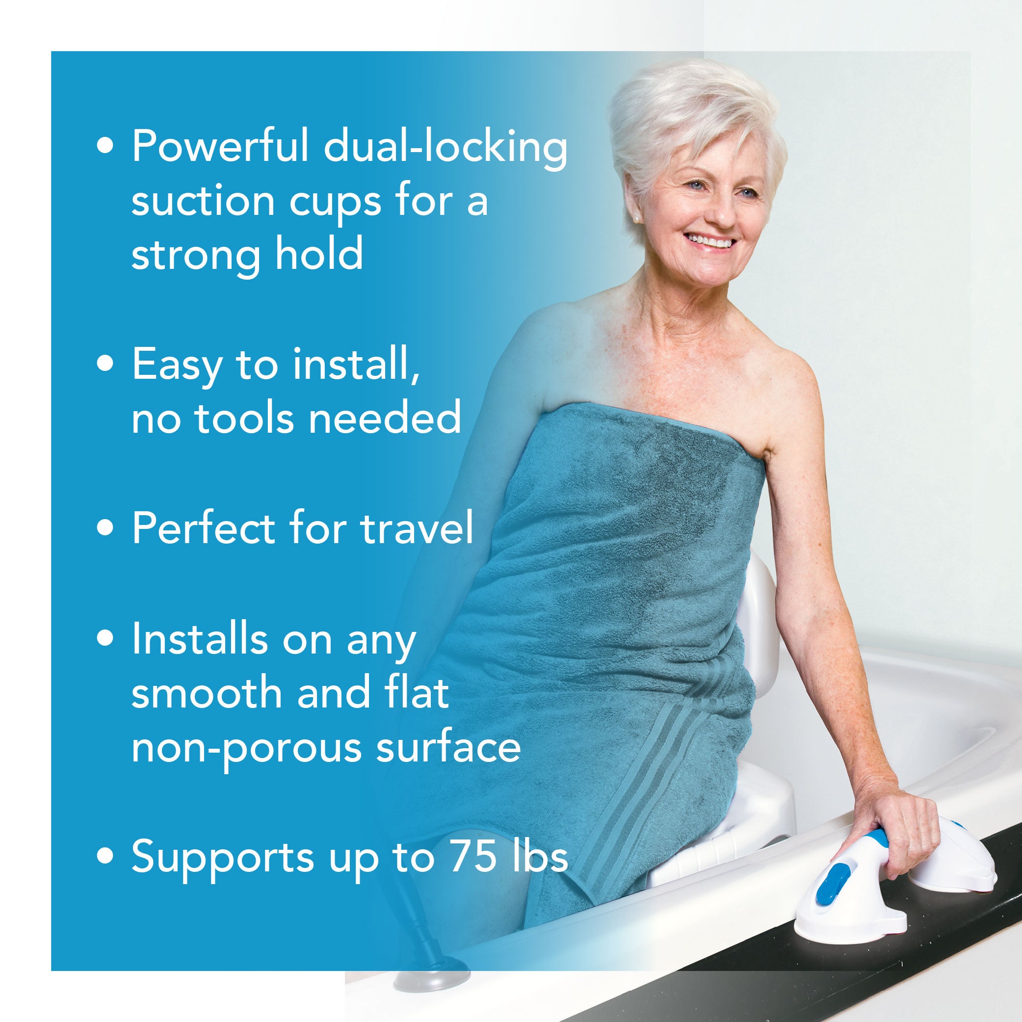 Carex Ultra Grip Grab Bar - Image 3