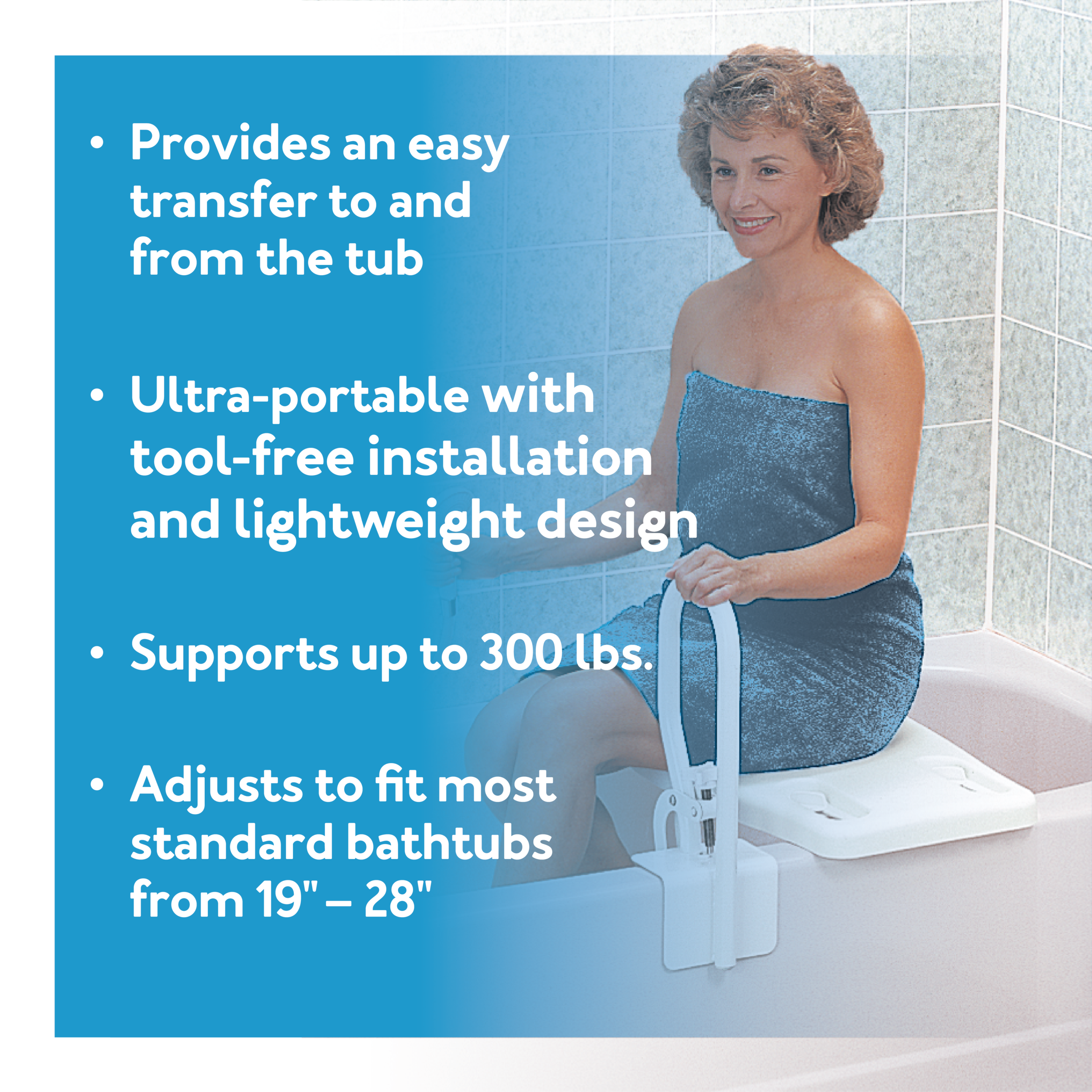 Carex Portable Shower Bench - Image 2